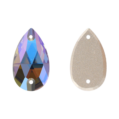 Black Diamond Shimmer Drop Shape High Quality Glass Sew-on Rhinestones WholesaleRhinestone Main image
