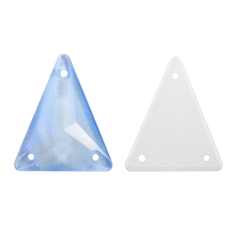 Electric Neon Light Blue Slim Triangle Shape High Quality Glass Sew-on Rhinestones Main image