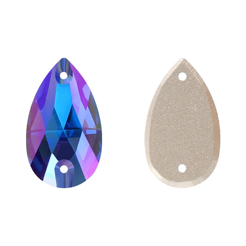 Light Sapphire Shimmer Drop Shape High Quality Glass Sew-on Rhinestones WholesaleRhinestone Main image