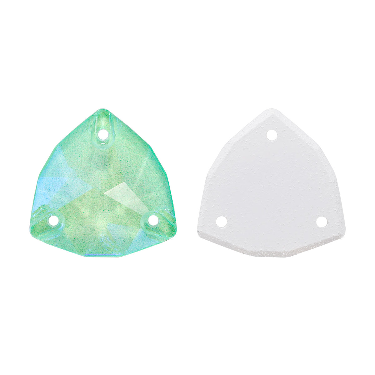 Electric Neon Greenwrap Trilliant Shape High Quality Glass Sew-on Rhinestones