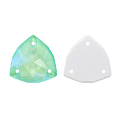 Electric Neon Greenwrap Trilliant Shape High Quality Glass Sew-on Rhinestones