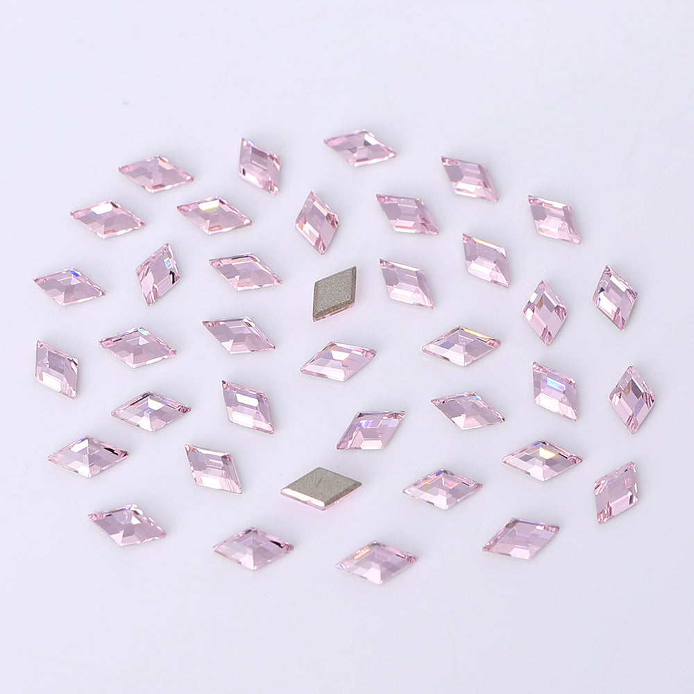 Rhombus Shape Multi Colors Small Size Glass Beveled Flat Back Fancy Rhinestones For Nail Art WholesaleRhinestone