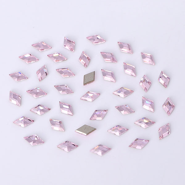 Rhombus Shape Multi Colors Small Size Glass Beveled Flat Back Fancy Rhinestones For Nail Art WholesaleRhinestone