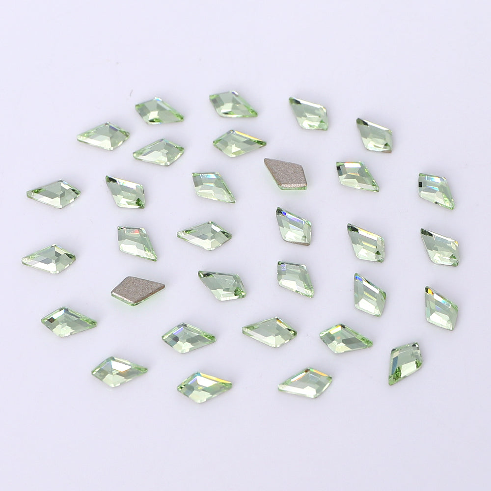 Arrow Shape Multi Colors Small Size Glass Beveled Flat Back Fancy Rhinestones For Nail Art WholesaleRhinestone