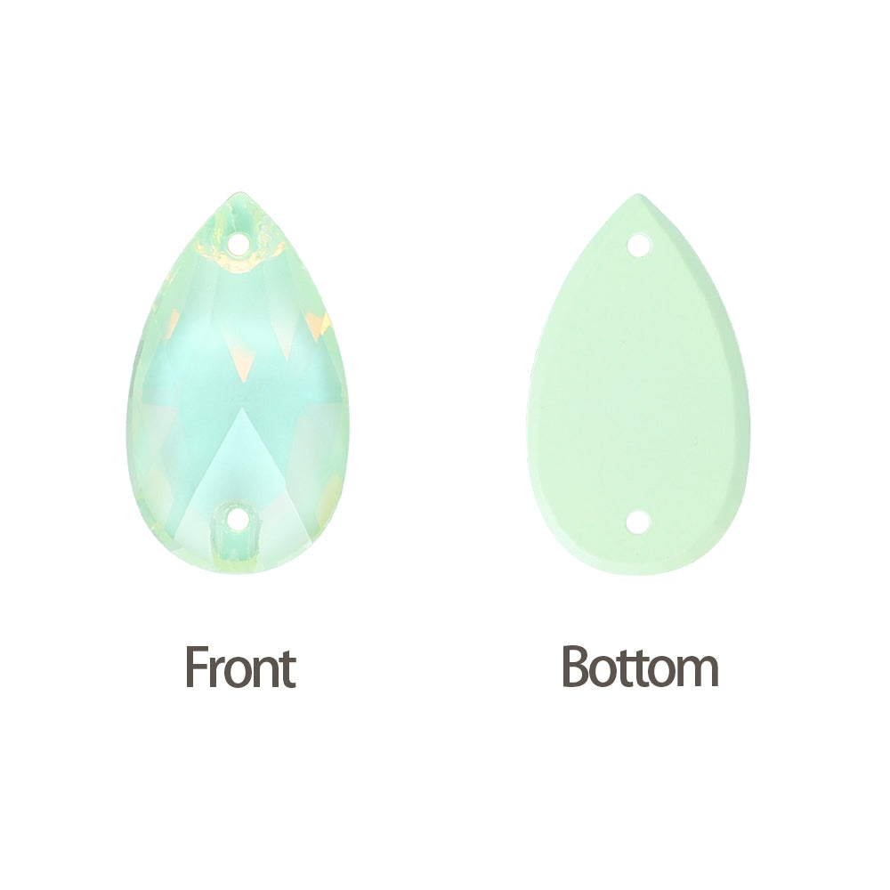 Light Azore AM Drop Shape High Quality Glass Sew-on Rhinestones Secondary image