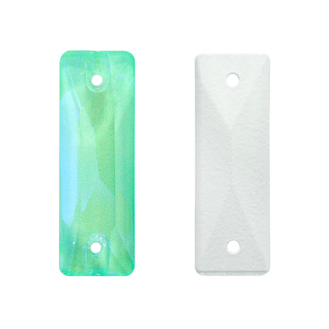 Electric Neon Greenwrap Cosmic Baguette Shape High Quality Glass Sew-on Rhinestones WholesaleRhinestone Immagine principale del prodotto