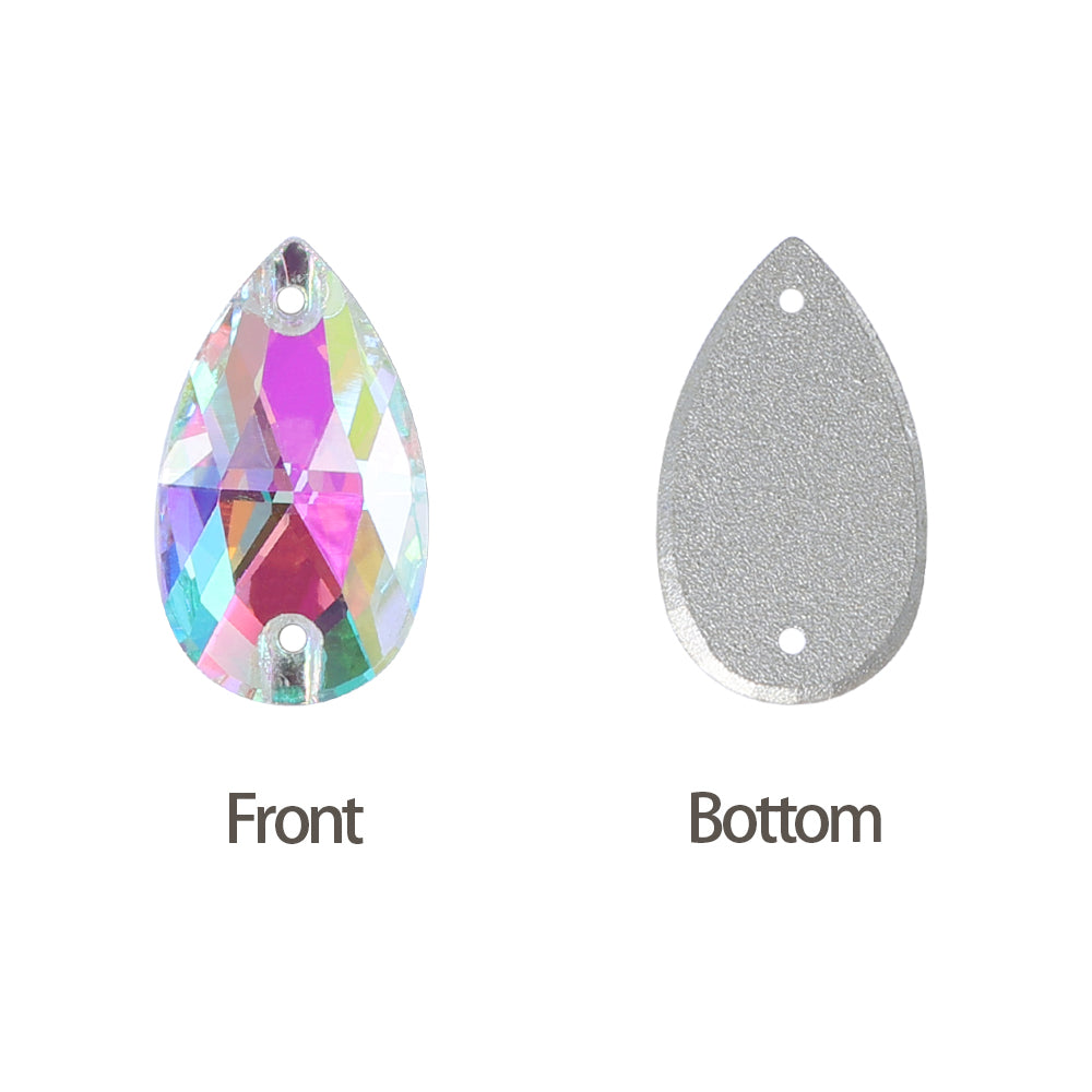 Crystal Phantom Drop Shape High Quality Glass Sew-on Rhinestones WholesaleRhinestone