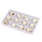 Golden Shadow Oval Shape High Quality Glass Beveled Flat Back Rhinestones WholesaleRhinestone