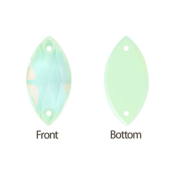 Light Azore AM Navette Shape High Quality Glass Sew-on Rhinestones WholesaleRhinestone