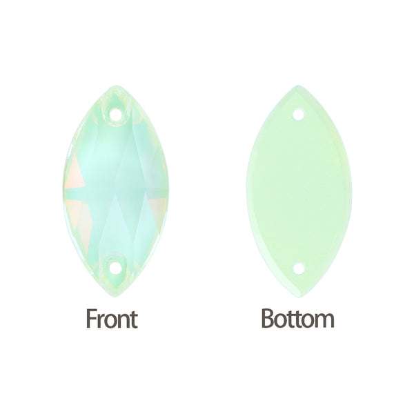 Light Azore AM Navette Shape High Quality Glass Sew-on Rhinestones WholesaleRhinestone