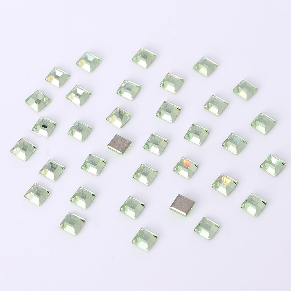 Square Shape Multi Colors Small Size Glass Beveled Flat Back Fancy Rhinestones For Nail Art WholesaleRhinestone