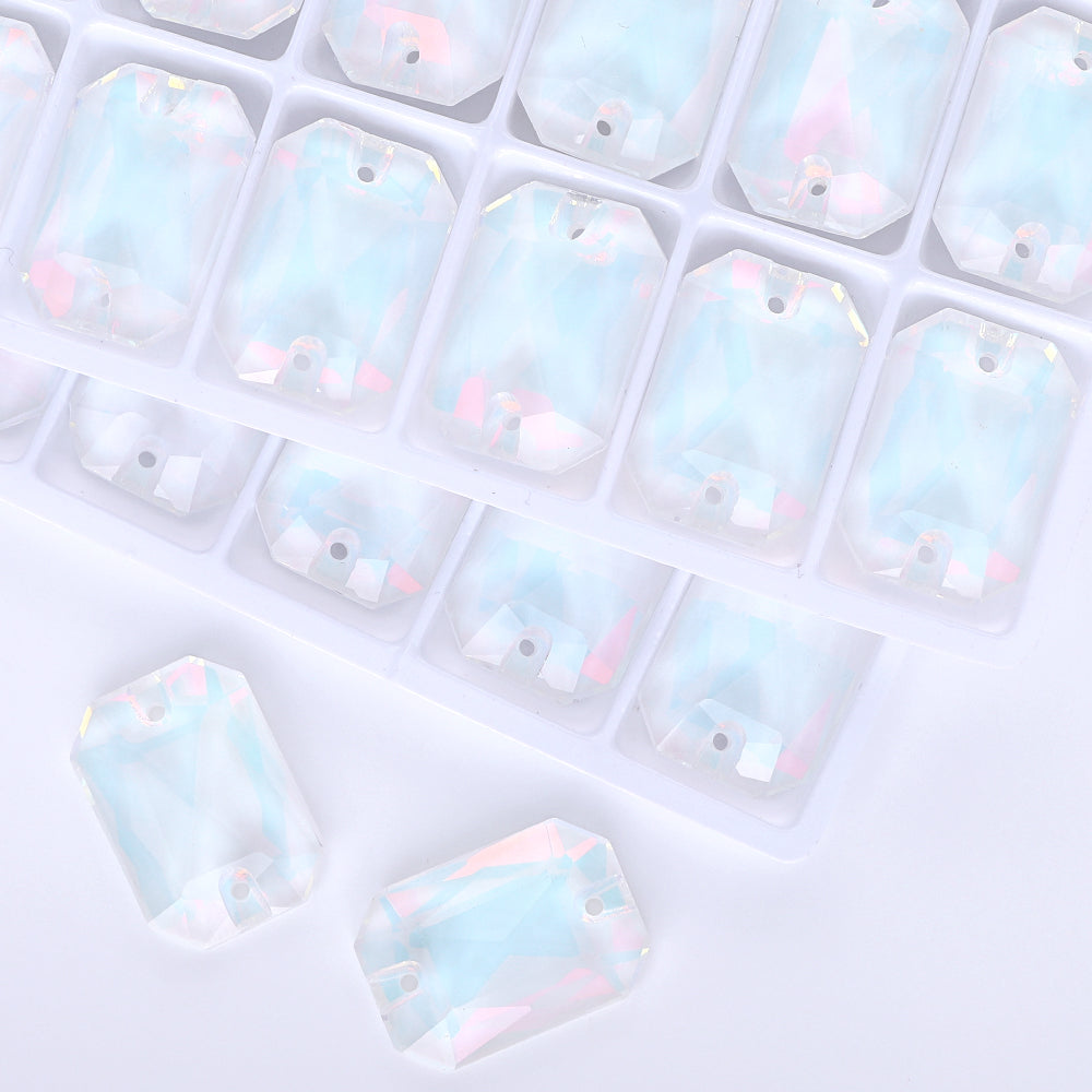 Crystal AM Octagon Shape High Quality Glass Sew-on Rhinestones WholesaleRhinestone