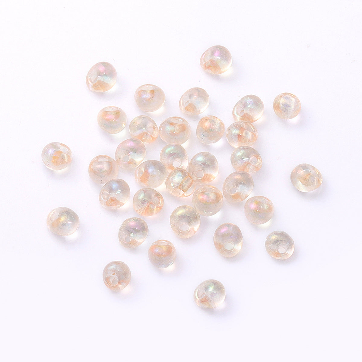 TMAB009 Transparent AB Drop Shape Glass Seed Beads WholesaleRhinestone