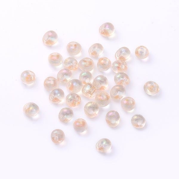TMAB009 Transparent AB Drop Shape Glass Seed Beads WholesaleRhinestone