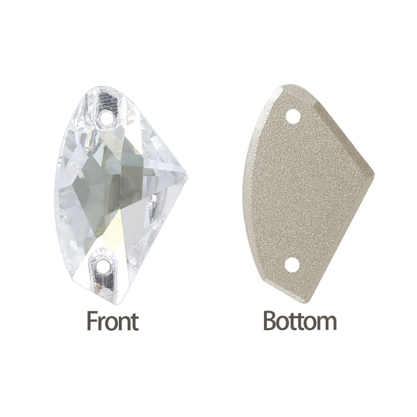 Silver Shade Galactic Shape High Quality Glass Sew-on Rhinestones WholesaleRhinestone