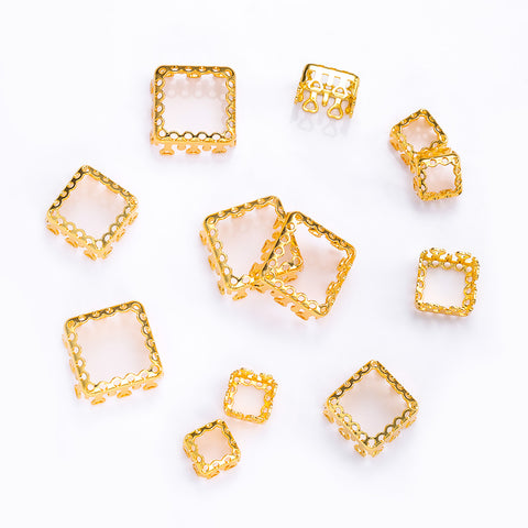 Princess Square Shape High-Quality Sew-on Nest Hollow Claw For Rhinestone Claw settings