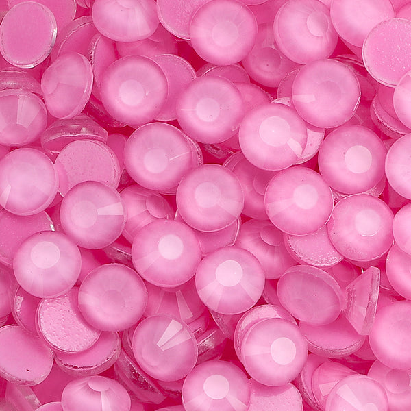 Mocha Neon Pink Glass Flat Back Rhinestones WholesaleRhinestone