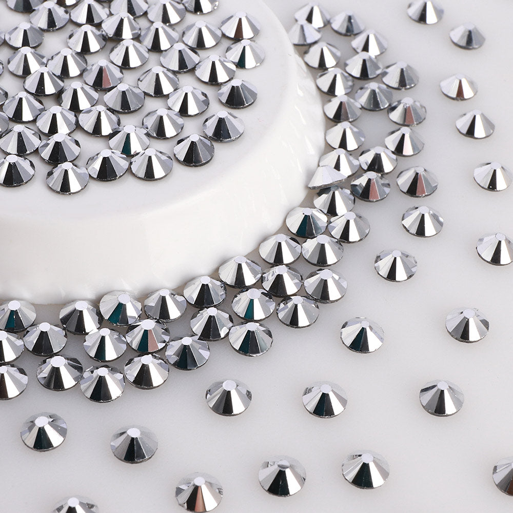 Sølv glas hotfix rhinestones Sekundært billede