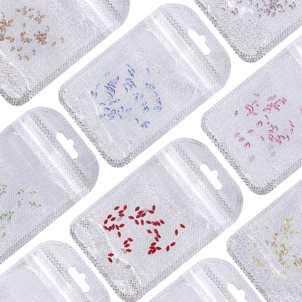 Navette Shape Multi Colors Small Size Glass Beveled Flat Back Fancy Rhinestones For Nail Art WholesaleRhinestone