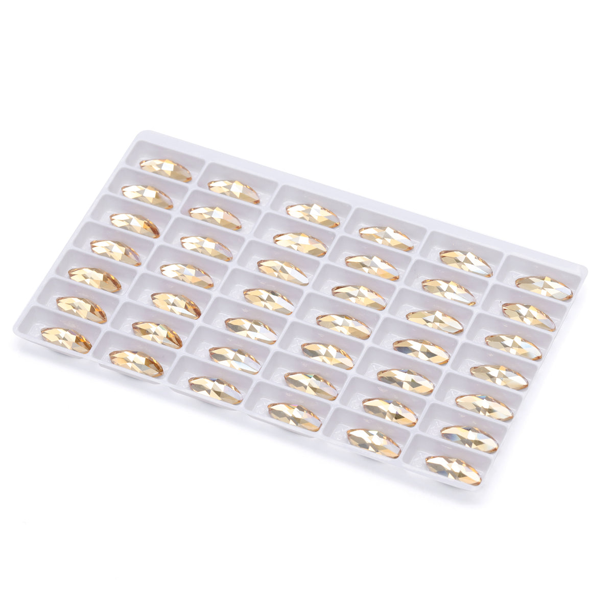 Golden Shadow Navette Shape High Quality Glass Beveled Flat Back Rhinestones WholesaleRhinestone
