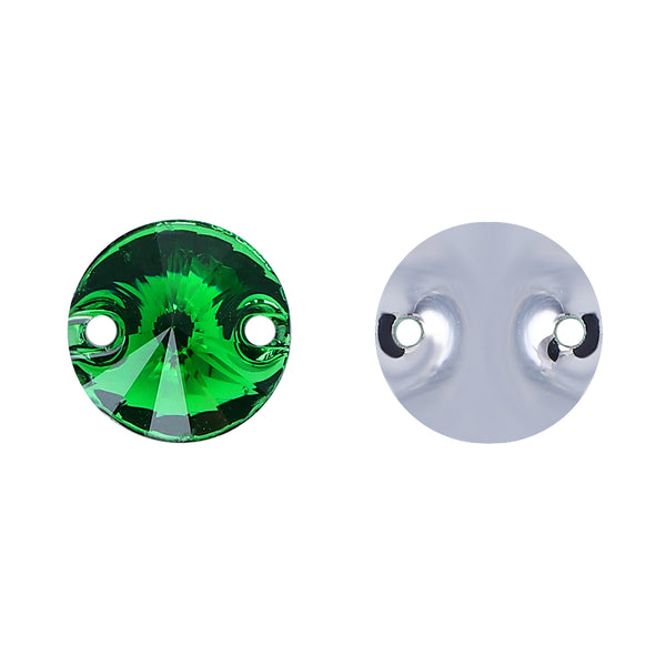 Rivoli Dark Green Resin Sew-on Rhinestones For Dance Costume WholesaleRhinestone