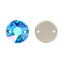 Aquamarine Shimmer XIRIUS Round Shape High Quality Glass Sew-on Rhinestones WholesaleRhinestone