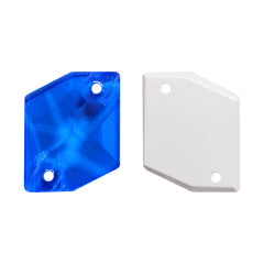 Electric Neon Blue Cosmic Shape High Quality Glass Sew-on Rhinestones