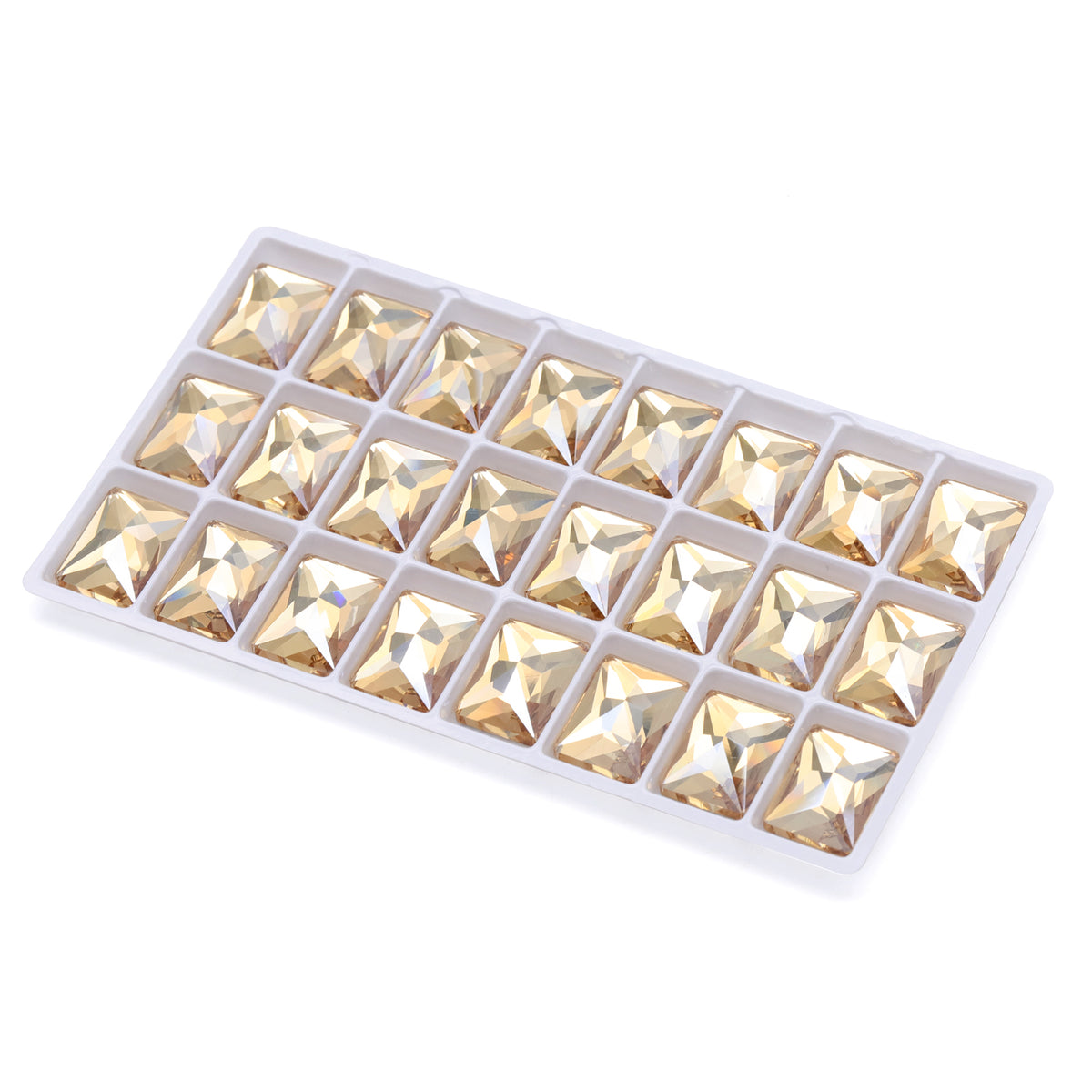 Golden Shadow Rectangle Shape High Quality Glass Beveled Flat Back Rhinestones WholesaleRhinestone
