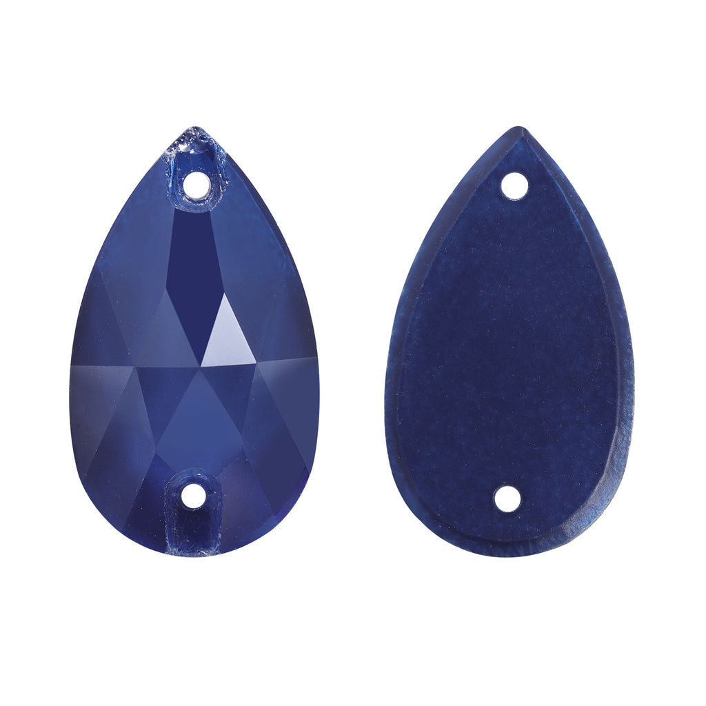 Mocha Sapphire Drop Shape High Quality Glass Sew-on Rhinestones