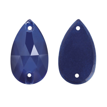 Mocha Sapphire Drop Shape High Quality Glass Sew-on Rhinestones