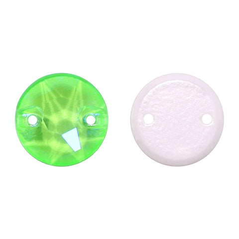 Electric Neon Peridot XIRIUS Round Shape High Quality Glass Sew-on Rhinestones WholesaleRhinestone Main image