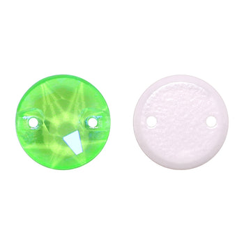 Electric Neon Peridot XIRIUS Round Shape High Quality Glass Sew-on Rhinestones WholesaleRhinestone