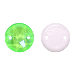 Electric Neon Peridot XIRIUS Round Shape High Quality Glass Sew-on Rhinestones