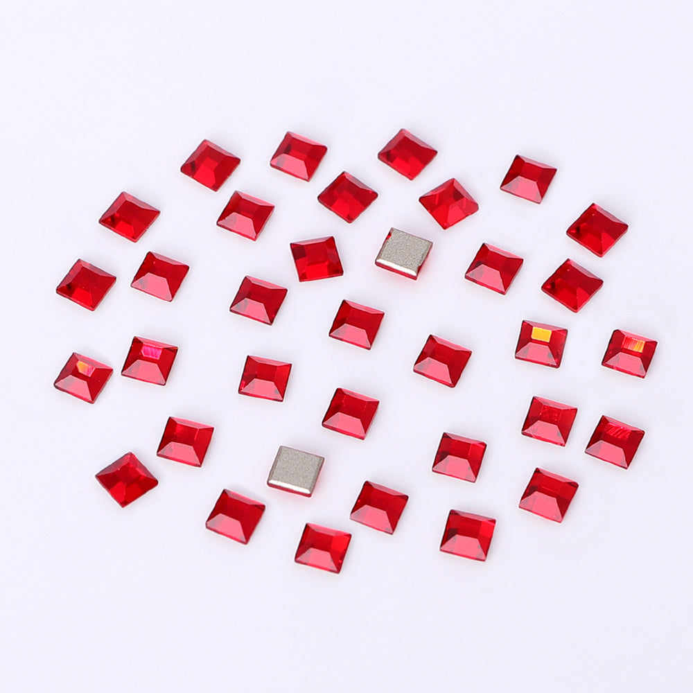 Square Shape Multi Colors Small Size Glass Beveled Flat Back Fancy Rhinestones For Nail Art WholesaleRhinestone