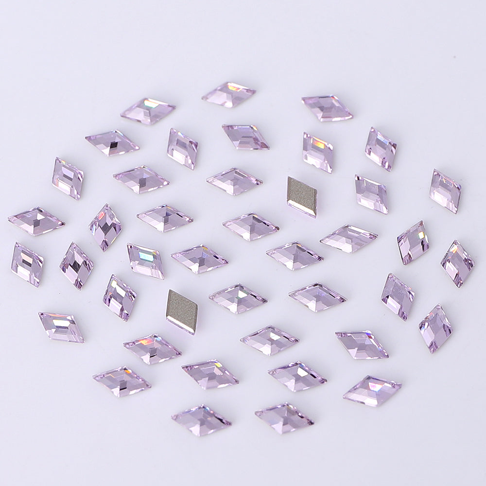 Rhombus Shape Multi Colors Small Size Glass Beveled Flat Back Fancy Rhinestones For Nail Art WholesaleRhinestone