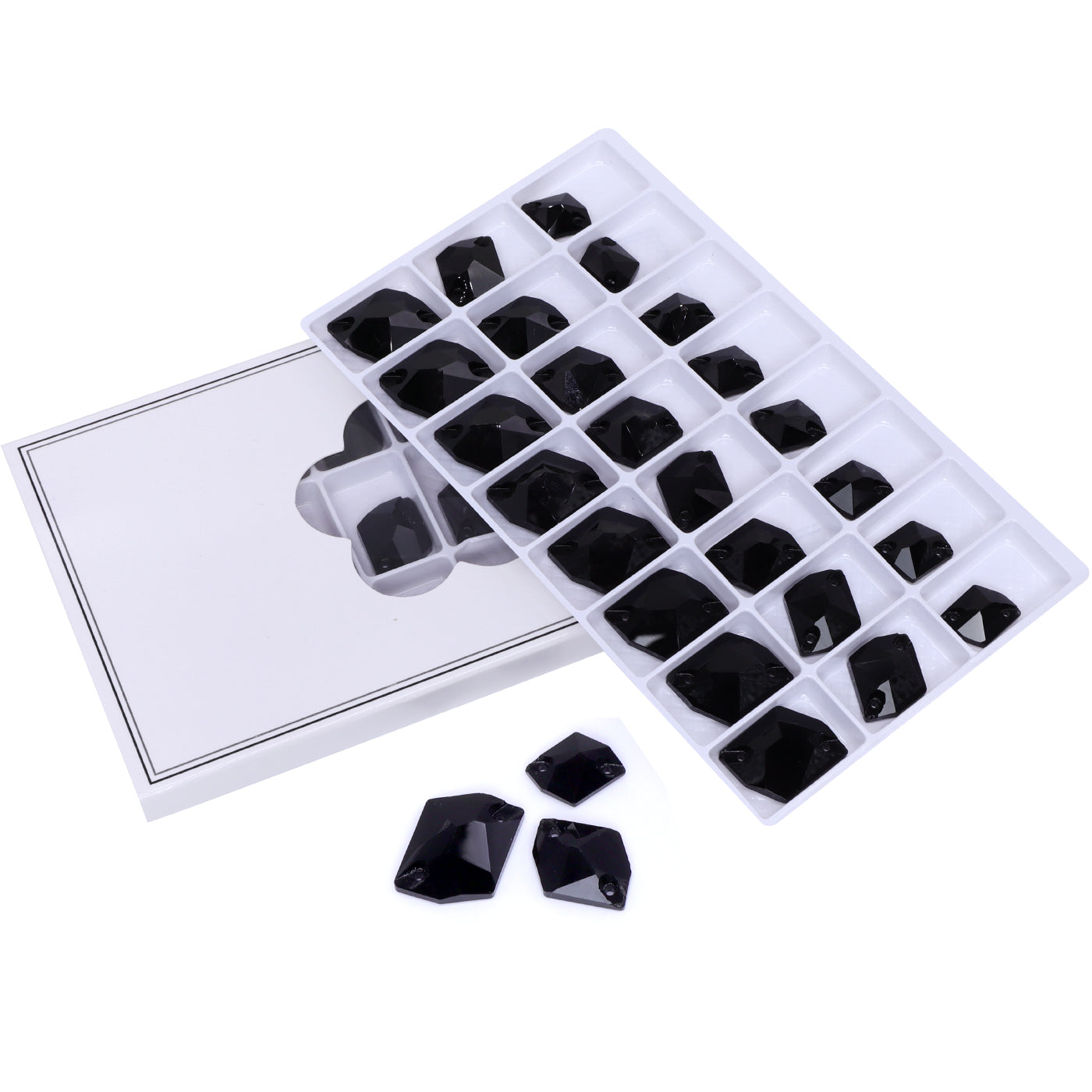 Mixed Sizes Jet Cosmic Shape High Quality Glass Sew-on Rhinestones WholesaleRhinestone