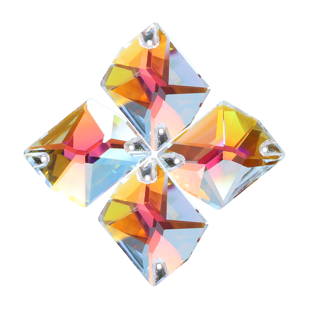 Light Crystal AB Cosmic Shape High Quality Glass Sew-on Rhinestones