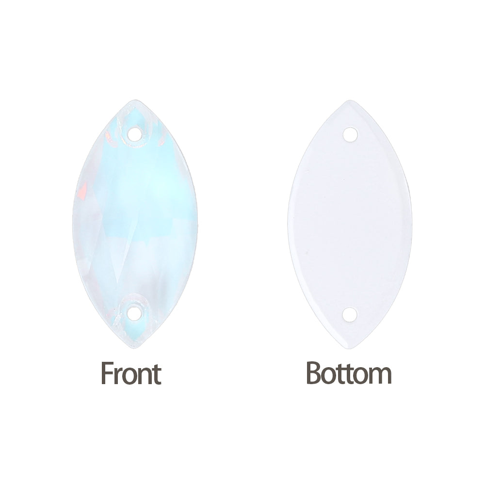 Crystal AM Navette Shape High Quality Glass Sew-on Rhinestones WholesaleRhinestone