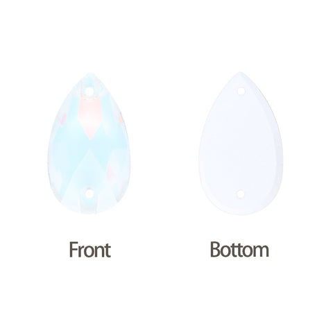 Crystal AM Drop Shape High Quality Glass Sew-on Rhinestones