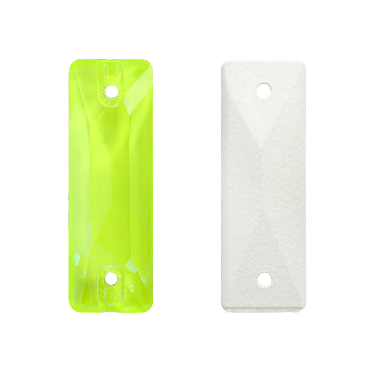 Electric Neon Jonquil Cosmic Baguette Shape High Quality Glass Sew-on Rhinestones WholesaleRhinestone