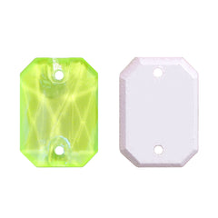 Electric Neon Jonquil Octagon Shape High Quality Glass Sew-on Rhinestones