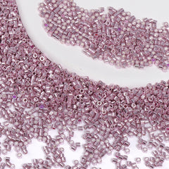 Metallic Light Pink Luster Color Hight Quality Glass Cylinder Seed Beads 1.6 MM Size JS3012