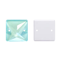 Electric Neon Light Azore Square Shape High Quality Glass Sew-on Rhinestones