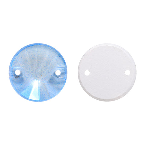 Electric Neon Light Blue Rivoli Shape High Quality Glass Sew-on Rhinestones WholesaleRhinestone Huvudsaklig produktbild