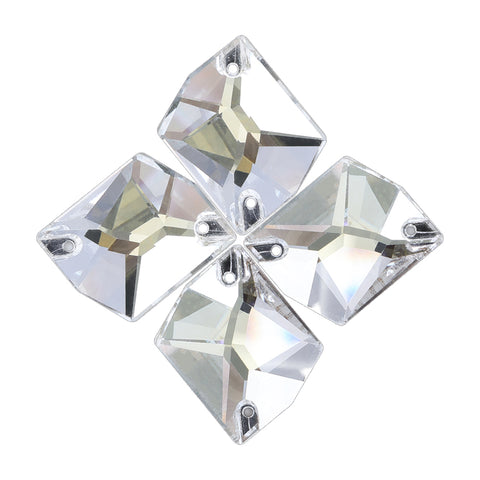 Silver Shade Cosmic Shape High Quality Glass Sew-on Rhinestones