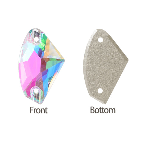 Crystal Phantom Galactic Shape High Quality Glass Sew-on Rhinestones