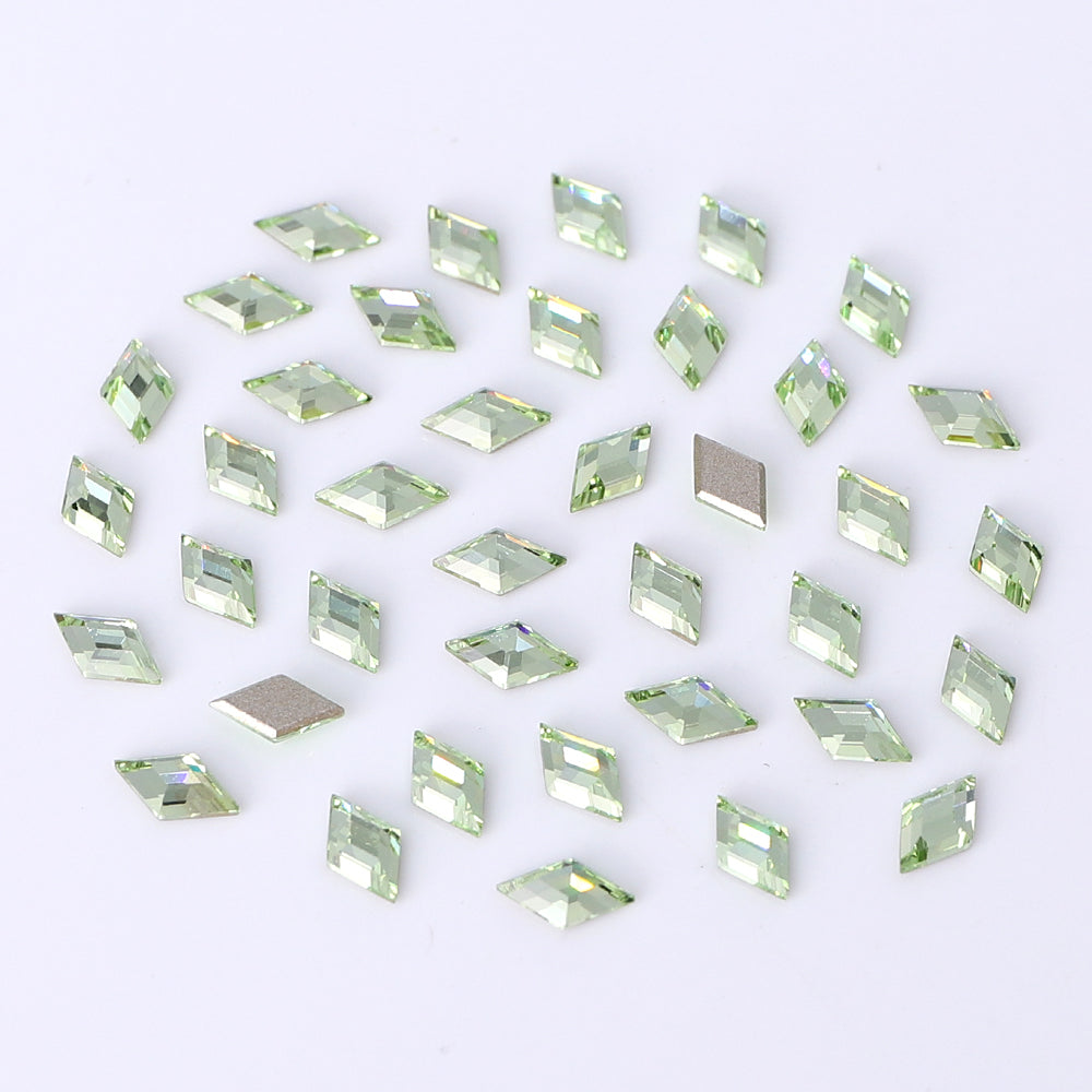 Rhombus Shape Multi Colors Small Size Glass Beveled Flat Back Fancy Rhinestones For Nail Art WholesaleRhinestone