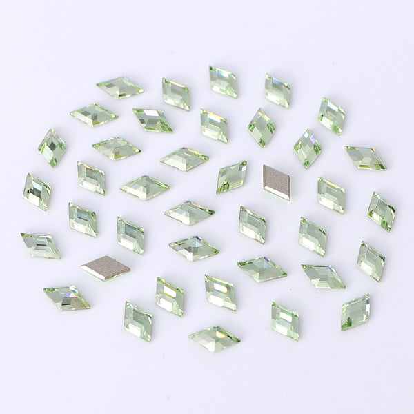Rhombus Shape Multi Colors Small Size Glass Beveled Flat Back Fancy Rhinestones For Nail Art WholesaleRhinestone