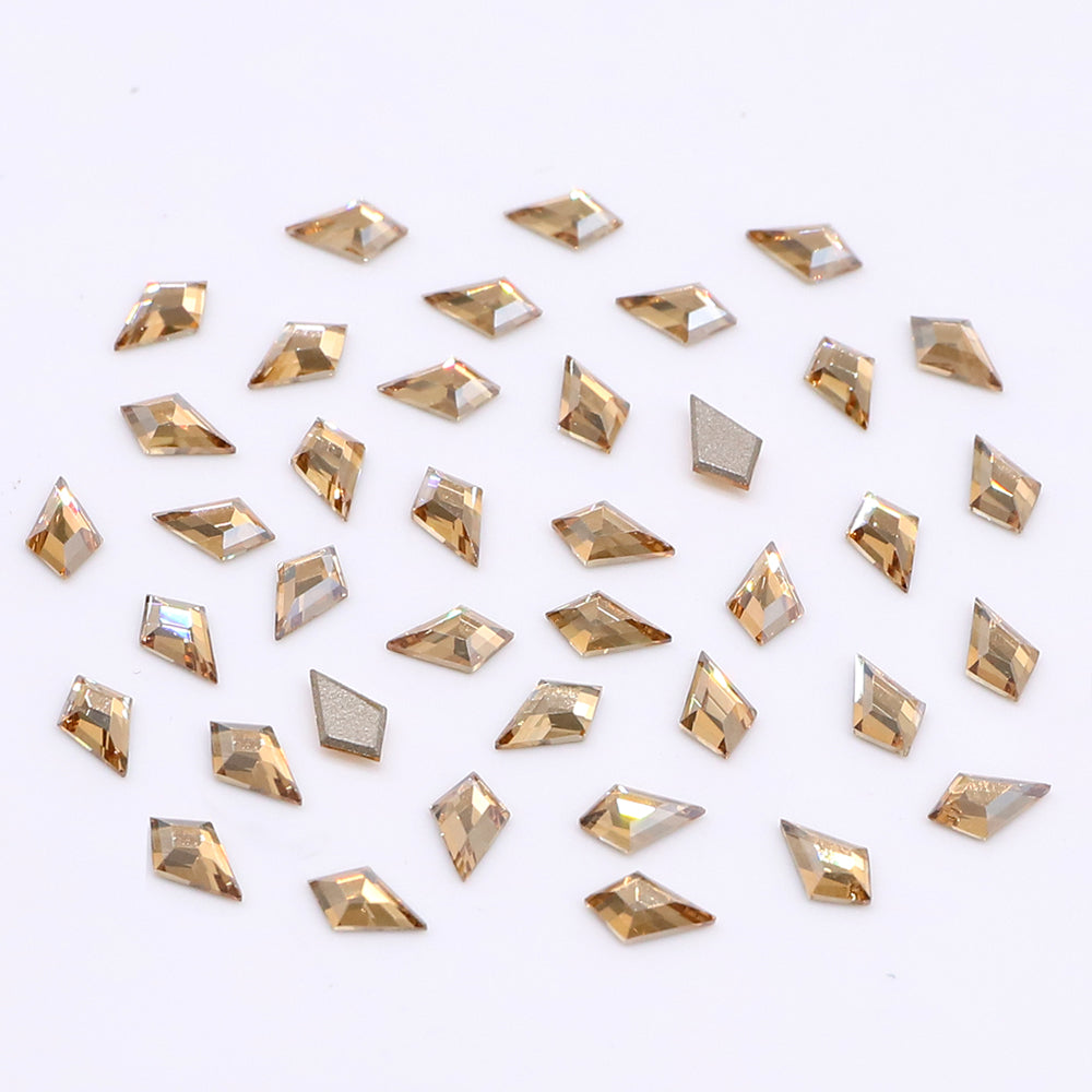 Arrow Shape Multi Colors Small Size Glass Beveled Flat Back Fancy Rhinestones For Nail Art WholesaleRhinestone