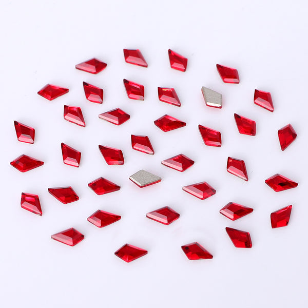 Arrow Shape Multi Colors Small Size Glass Beveled Flat Back Fancy Rhinestones For Nail Art WholesaleRhinestone